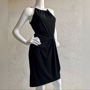 Michael KORS Metal Shoulder Twist Cocktail Dress